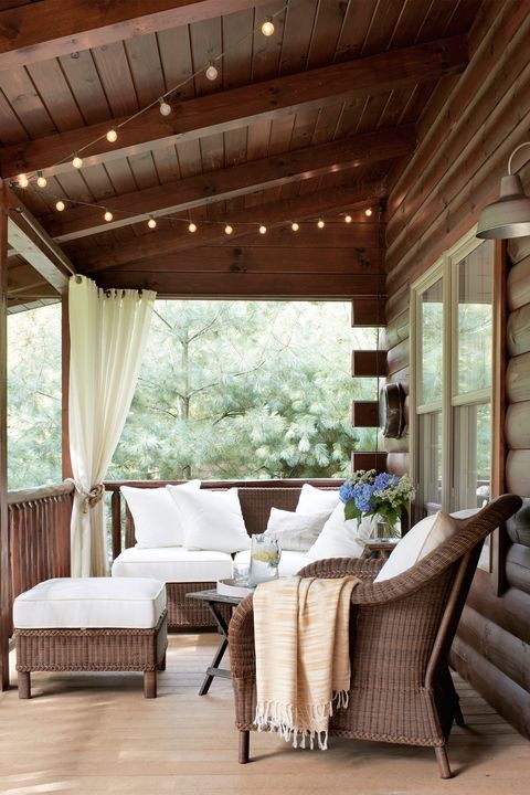 String lights on the veranda